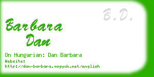 barbara dan business card